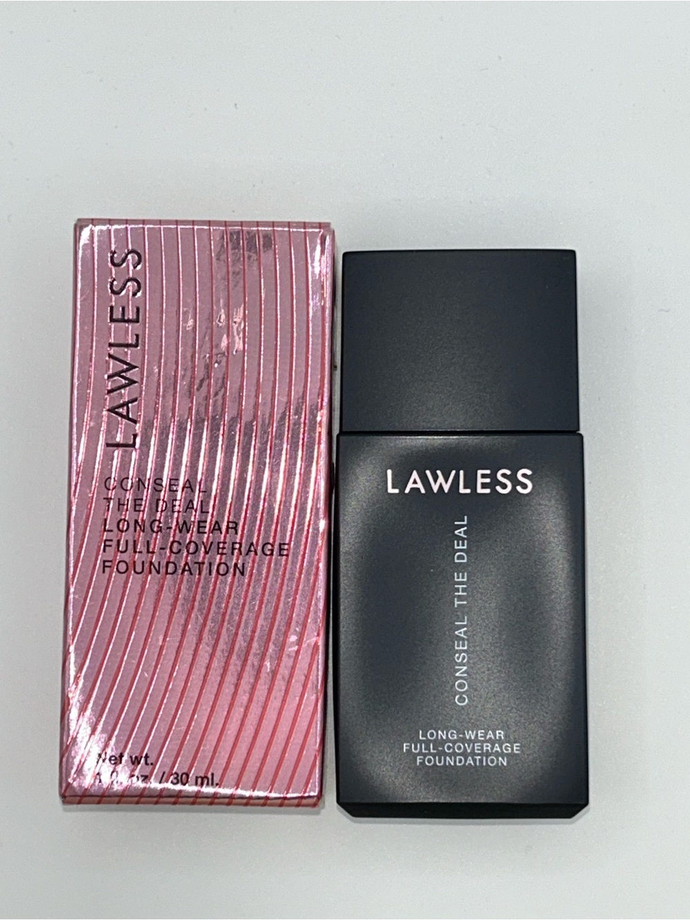 LAWLESS Conceal The Deal Foundation - Pink Box, Black Bottle